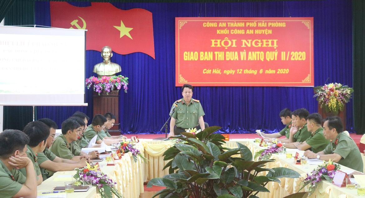 Khối Công an huyện: Giao ban thi đua “Vì an ninh Tổ quốc” quý 2, năm 2020